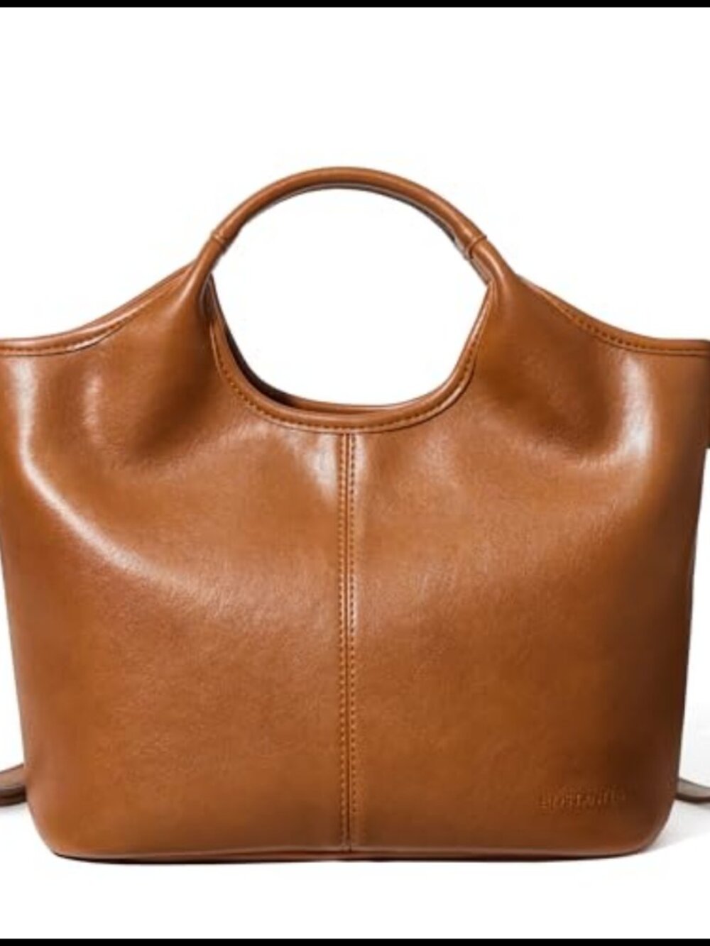 Vegan Leather Satchel Crossbody Purse Zip Handbag